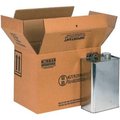 Box Packaging Haz Mat Boxes For Four 1 Gal. F Style Cans, 13-3/4"L x 9"W x 10-3/8"H, Kraft, 20/Pack HAZ1023